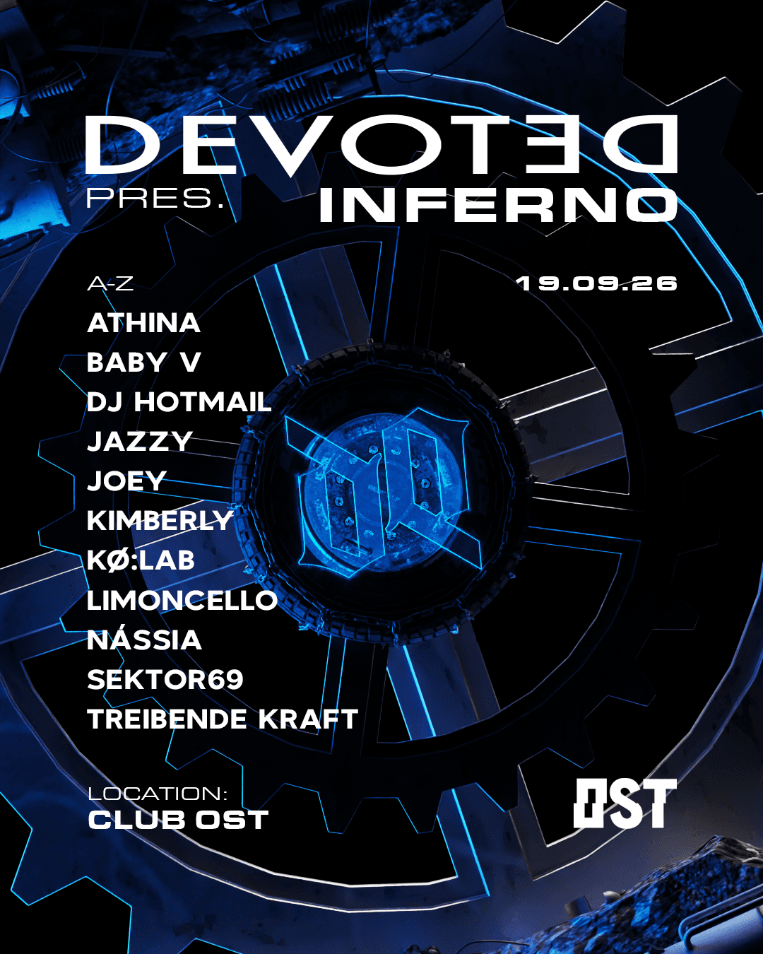 Devoted pres Inferno w. JAZZY, Kø:lab, Limoncello, INFERNO Showcase & more