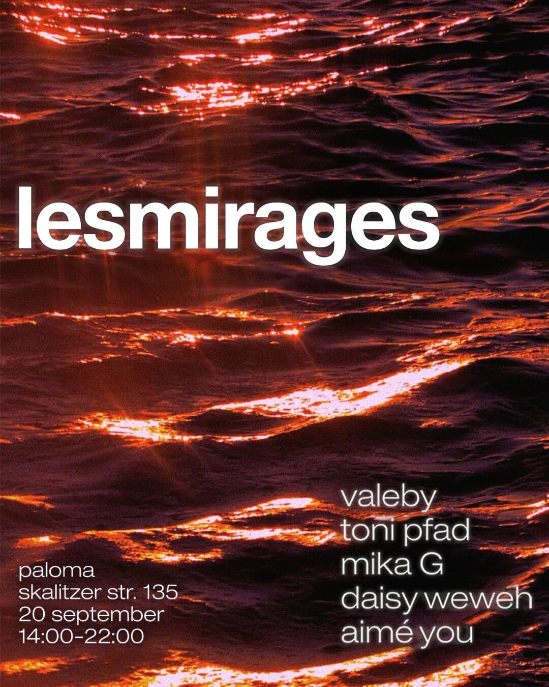Les Mirages: Daisy Weweh, Aimé You, Toni Pfad, Valeby, MIKA G