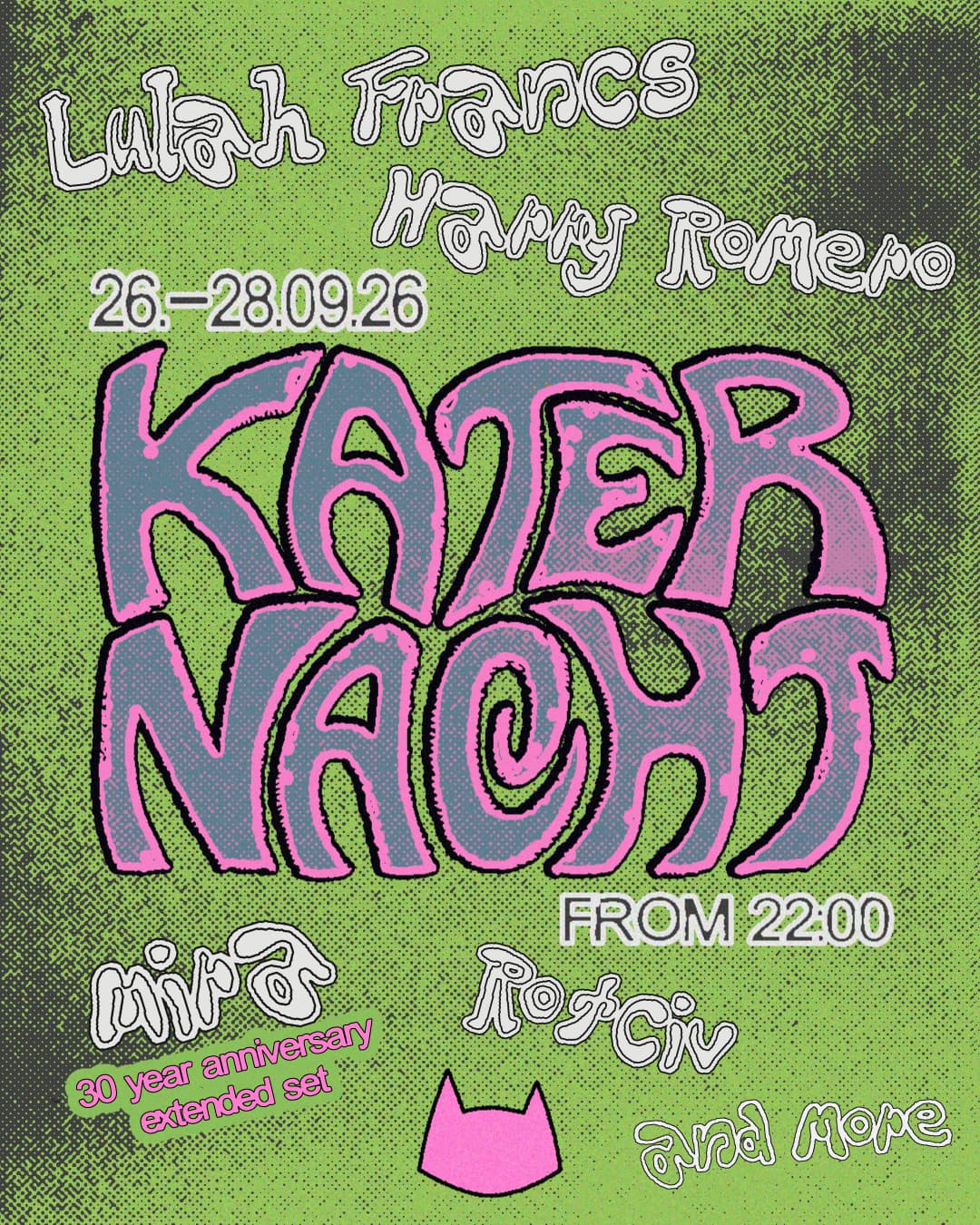 Katernacht + 30 Years of Mira with Harry Romero, Lulah Francs, Rotciv + more
