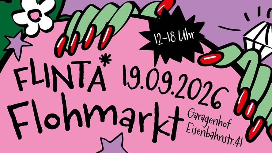 Flinta*-Flohmarkt neben der Markthalle Neun